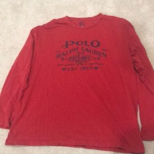 Red POLO long sleeve graphic tee!